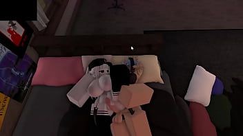 Play Roblox girl has intimate sex with hung guy