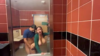 Play Risky Creampie in Whole Foods Public Bathroom Hailey Rose