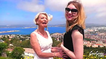 Play 70 year old Eva shares a cock with beautiful 22 year old Lyna